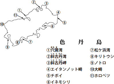 色丹島地図